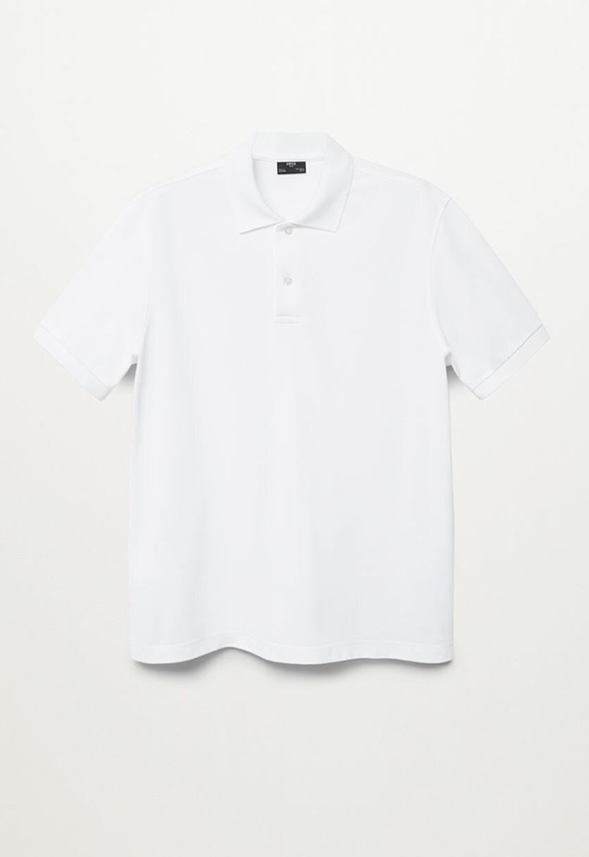 MANGO - Polo shirt rea - white