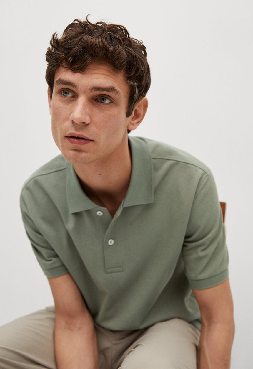 MANGO - Polo shirt rea - light green