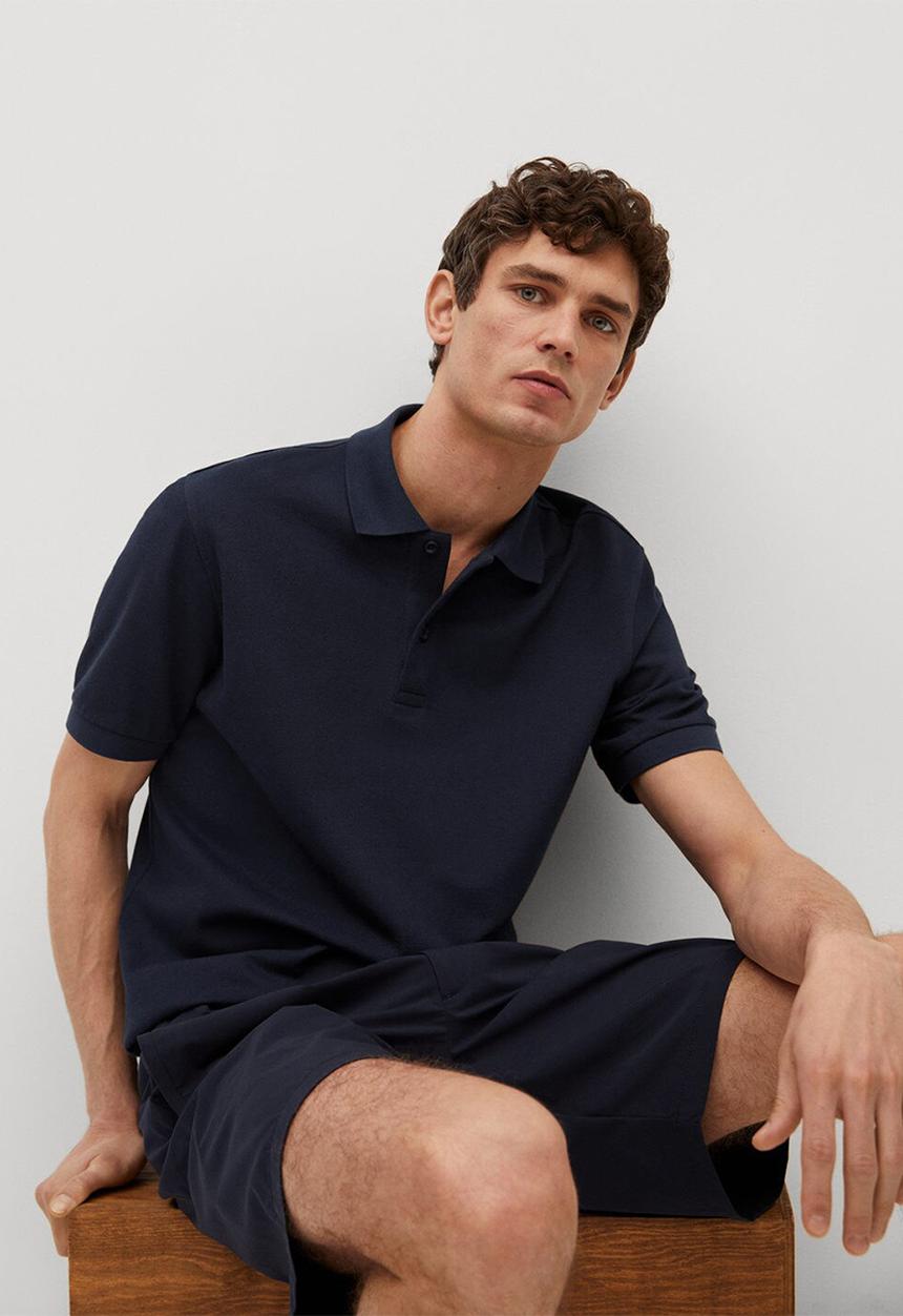 MANGO - Polo shirt rea - navy