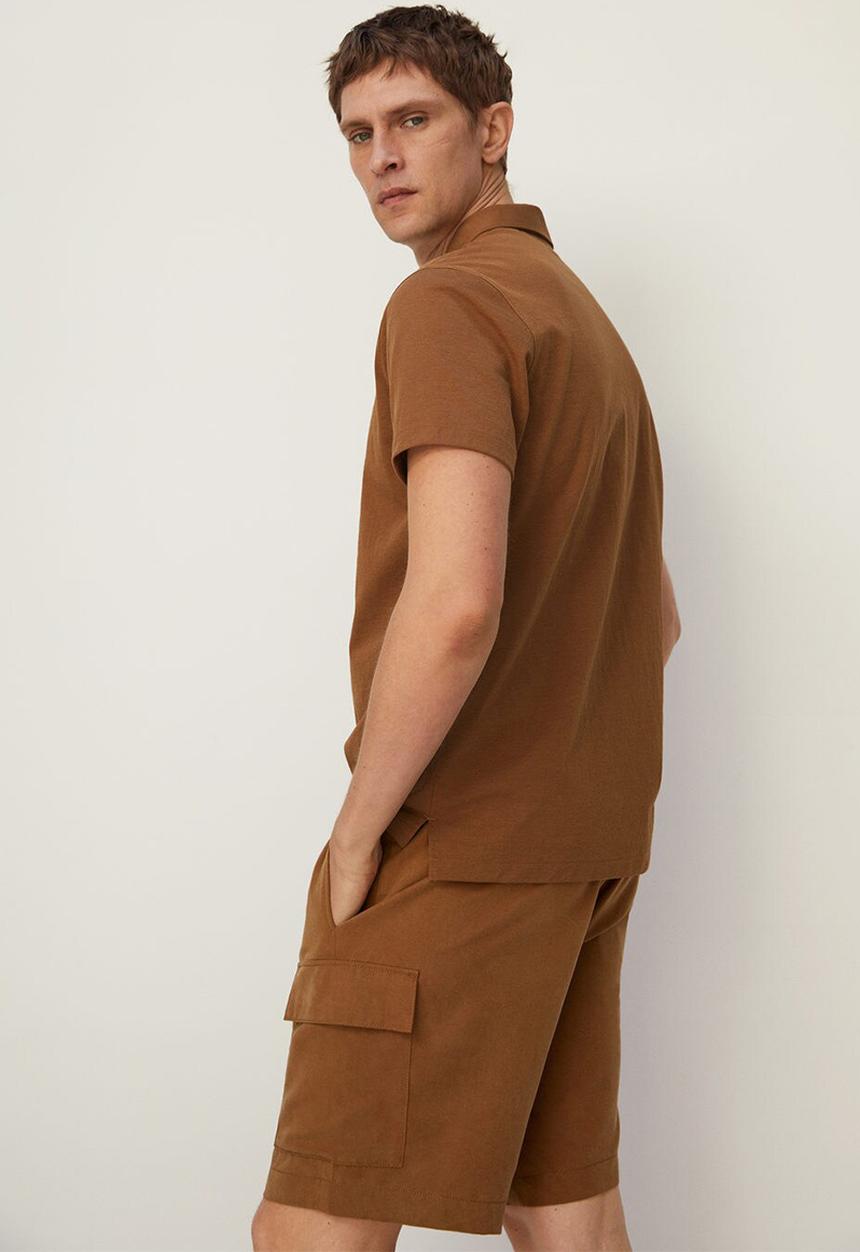 MANGO - Polo shirt pim - rust