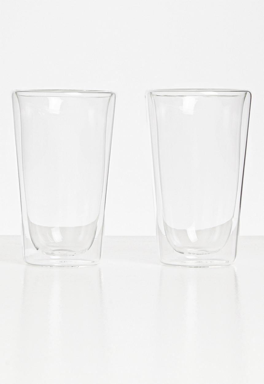 Sixth Floor - Barista Double walled latte macchiato glass set of 2-clear