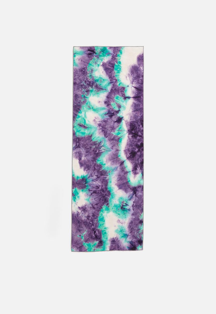 Billy The Bee Yoga - Anti skid yoga towel - tie dye purple