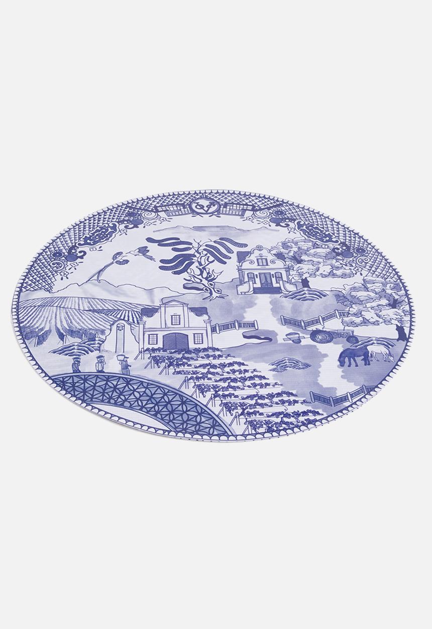 Elsje Designs - Stellenbosch willow placemat set of 4 - white & blue