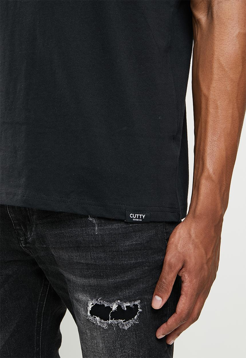 Cutty - Major box fit printed tee - black