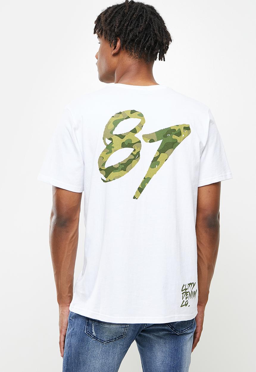 Cutty - Major box fit printed tee - white