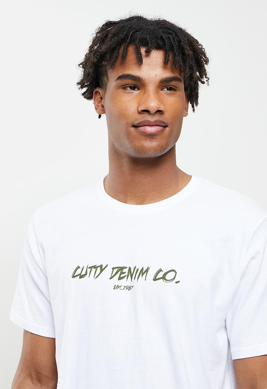 Cutty - Major box fit printed tee - white