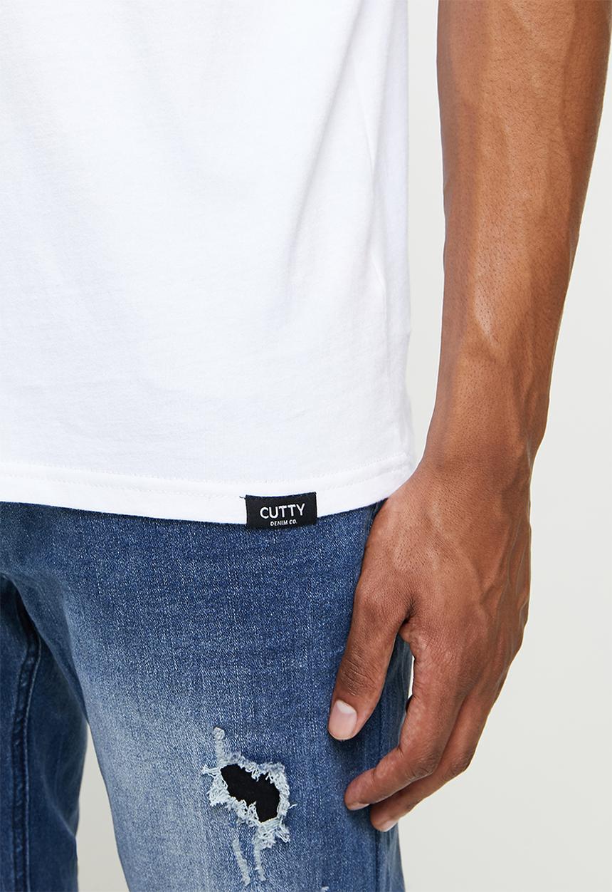Cutty - Major box fit printed tee - white
