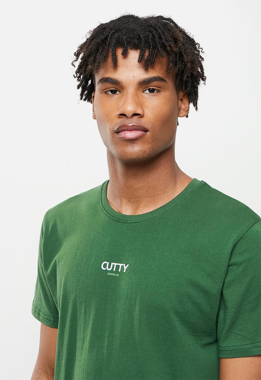 Cutty - Mayne box fit printed tee - green