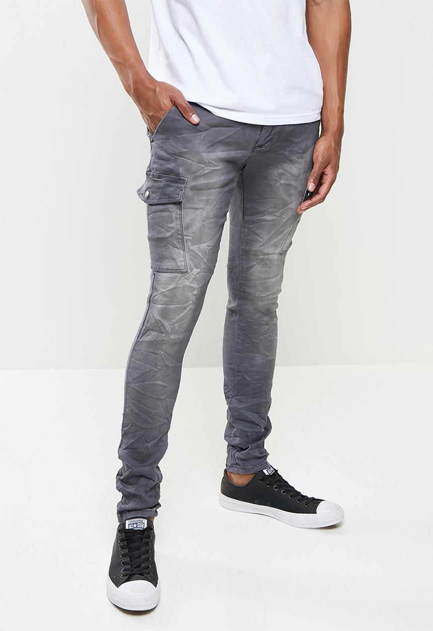 Cutty - Mega skinny cargo jeans - grey