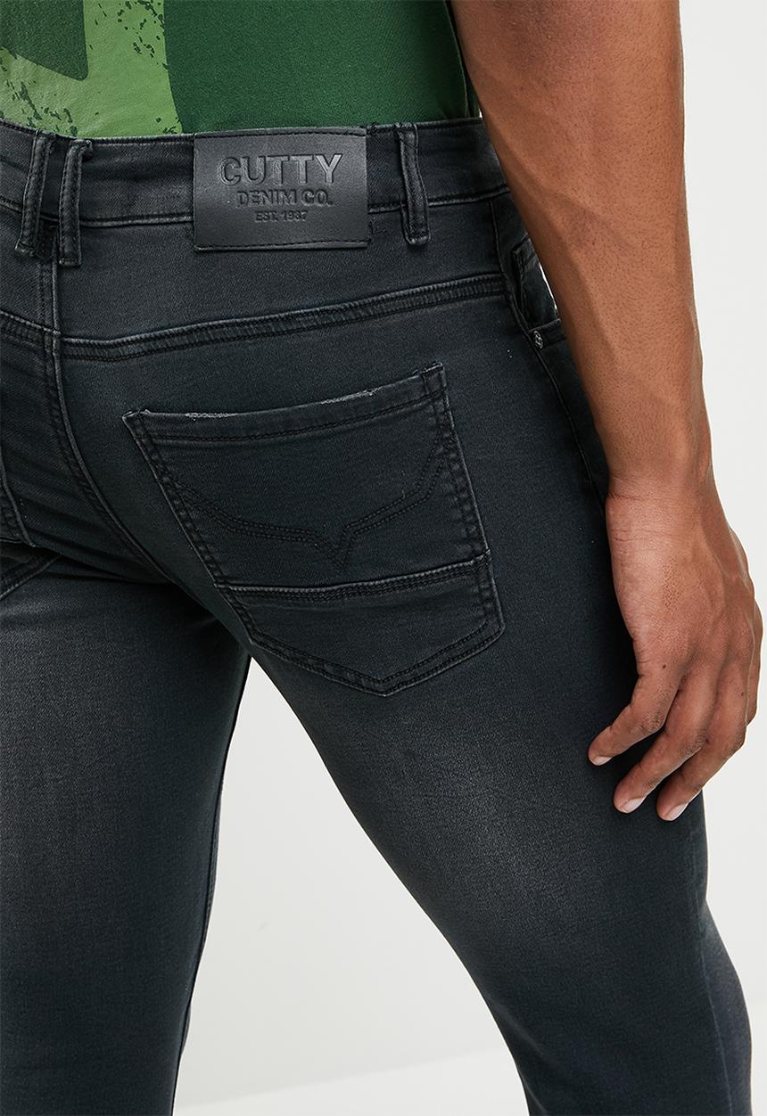 Cutty - Zane rip & repair skinny jeans - black