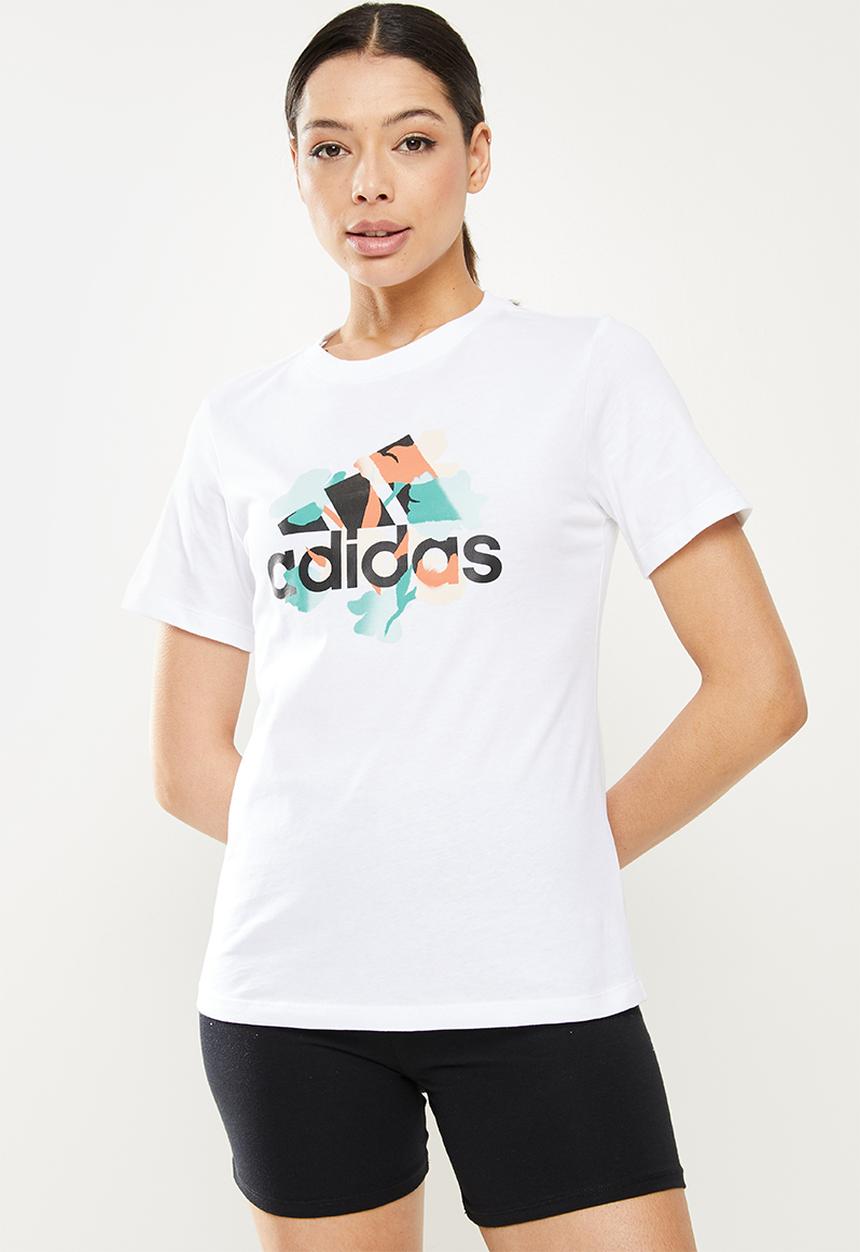 adidas Performance - Gfx short sleeve tee - floral/white