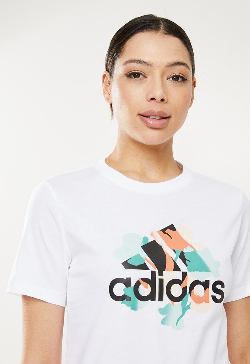 adidas Performance - Gfx short sleeve tee - floral/white