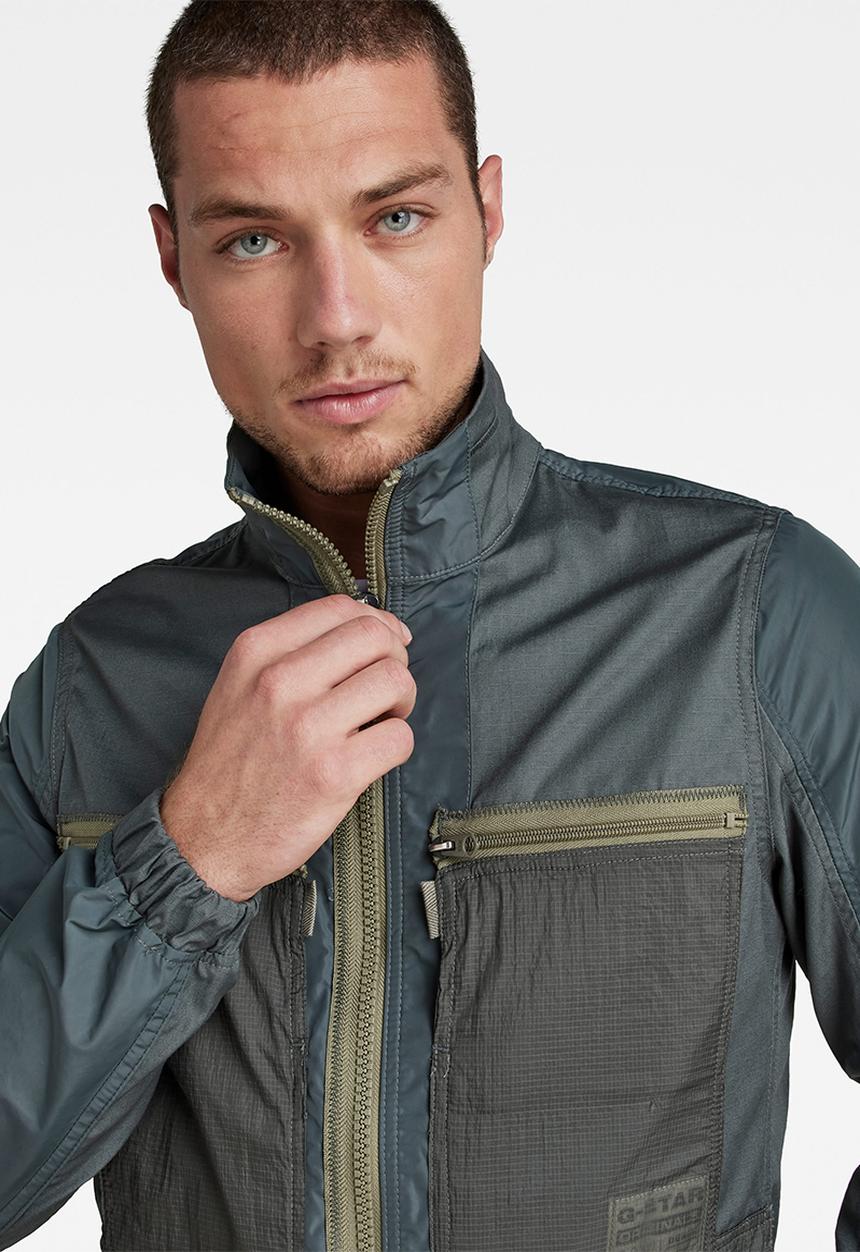 G-STAR - Fabric mix overshirt - graphite