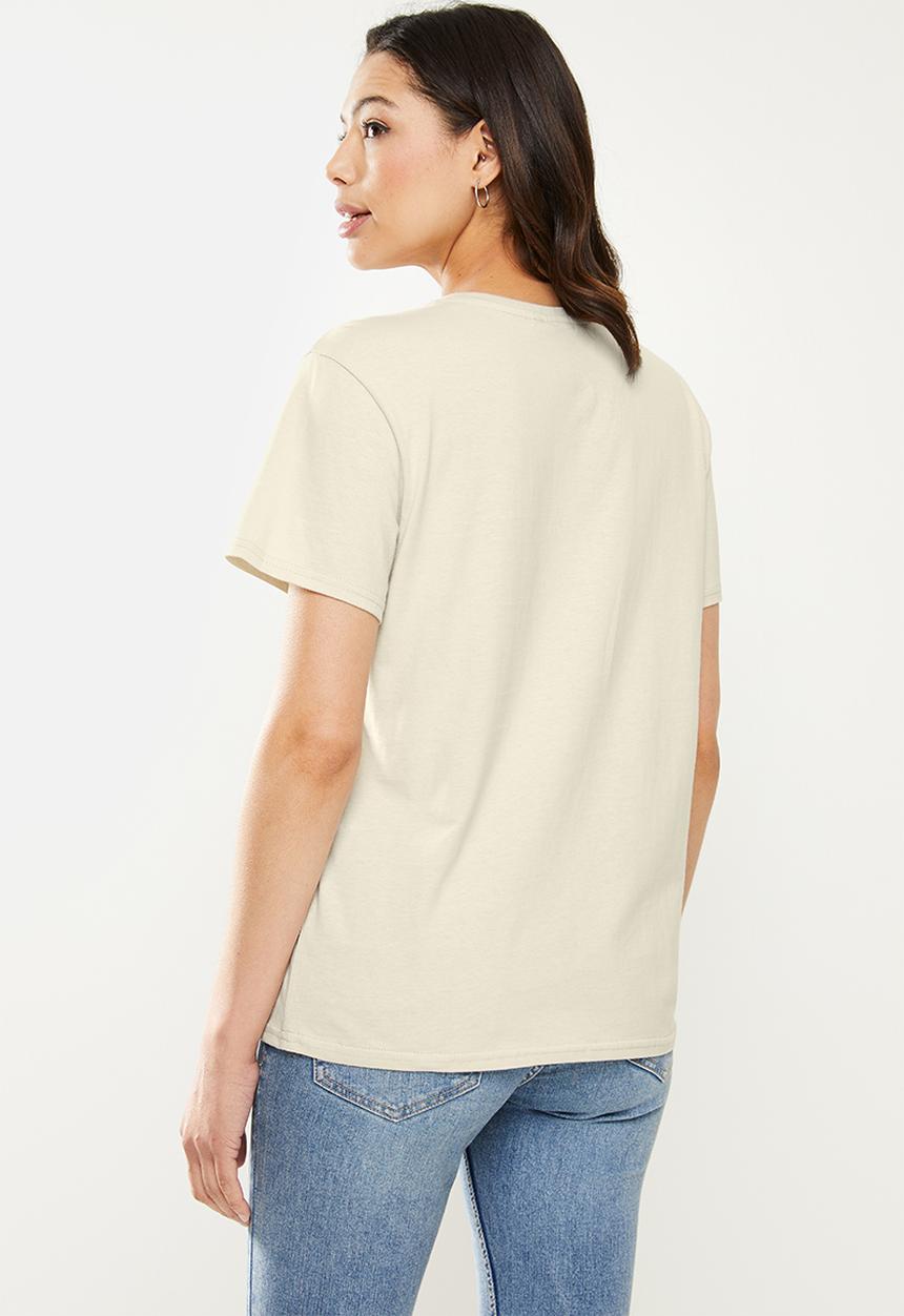 POLO - Charlotte short sleeve logo t-shirt - stone