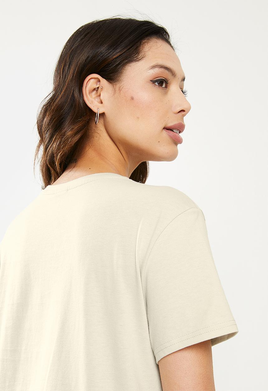 POLO - Charlotte short sleeve logo t-shirt - stone