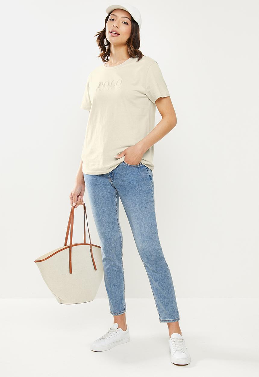 POLO - Charlotte short sleeve logo t-shirt - stone