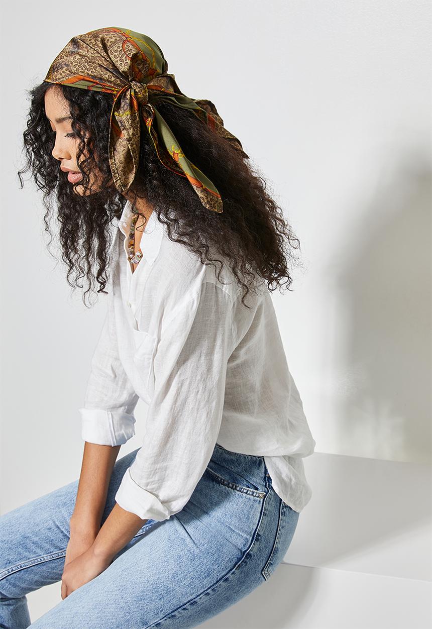 Superbalist - Chain bandana print headscarf - multi 