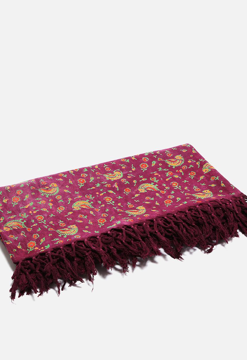 Shanti Decor - Floral Block Printed Throw