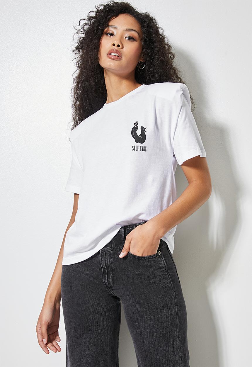 Superbalist - Printed muscle tee - white