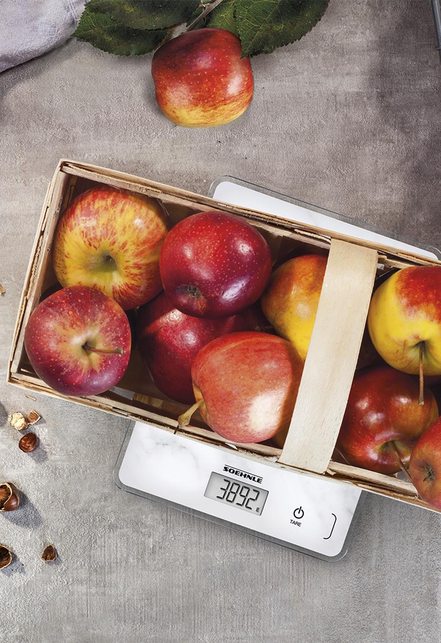 Soehnle - Kitchen scale with lcd screen - marble grey