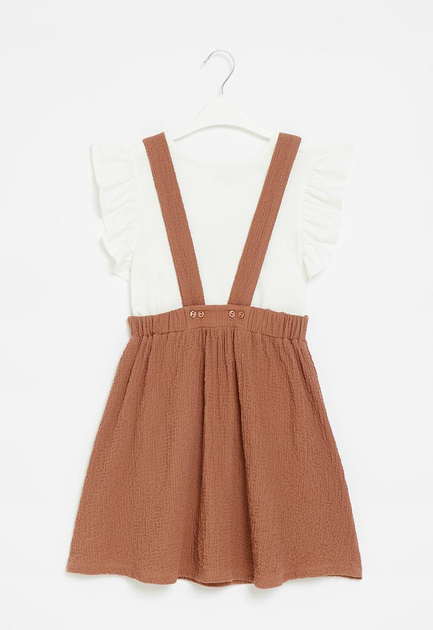 Superbalist Kids - T-shirt and pinafore dress set - auburn