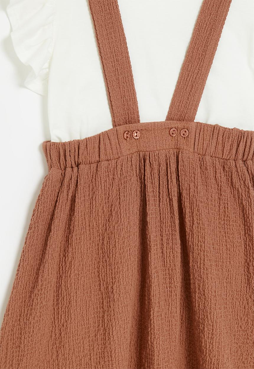 Superbalist Kids - T-shirt and pinafore dress set - auburn