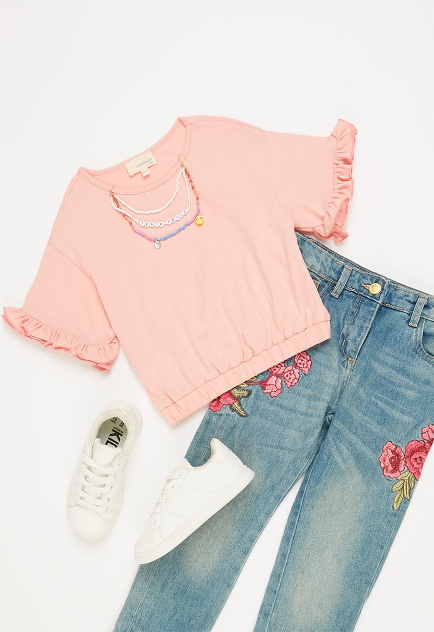 Superbalist Kids - Elasticated hem T-shirt - pink