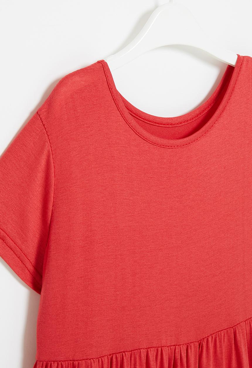 Rebel Republic - Girls tiered dress - red