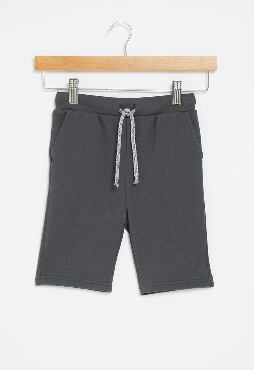 Pop Candy - Young boys single fleece short - charcoal