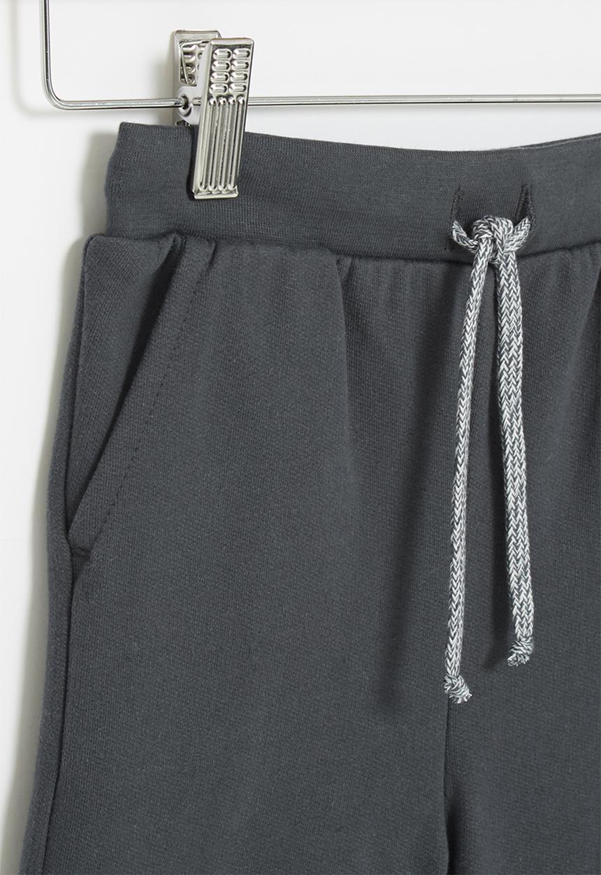 Pop Candy - Young boys single fleece short - charcoal
