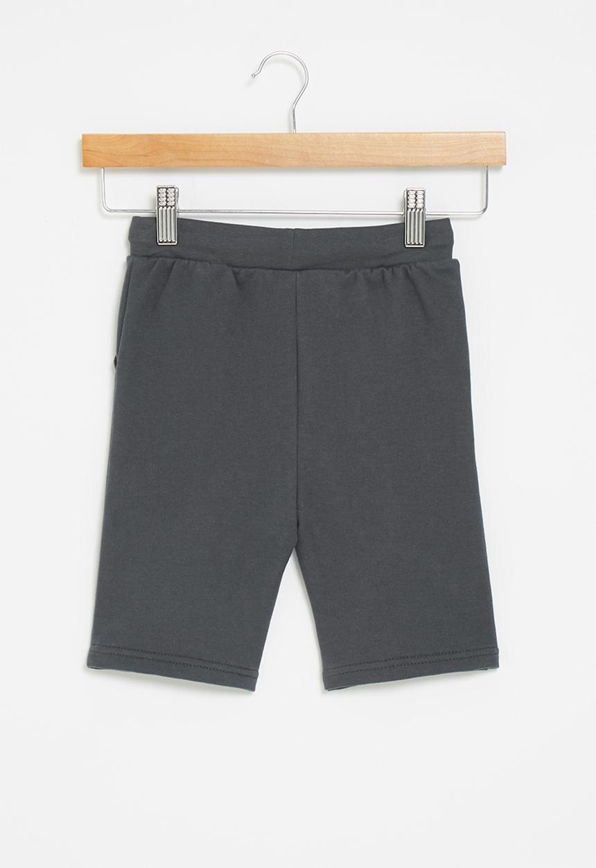 Pop Candy - Young boys single fleece short - charcoal