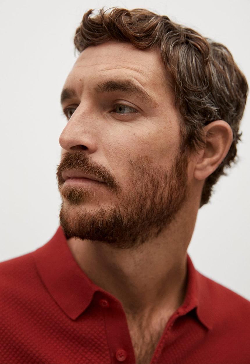 MANGO - Polo shirt twingly - red