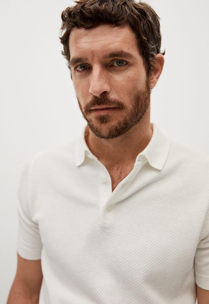 MANGO - Polo shirt twingly  - white