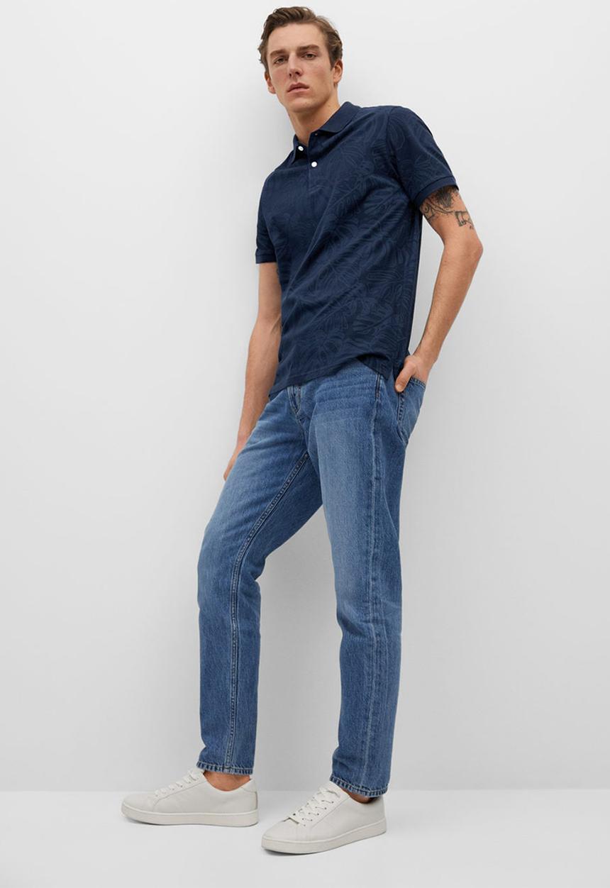 MANGO - Polo shirt beja-h - navy