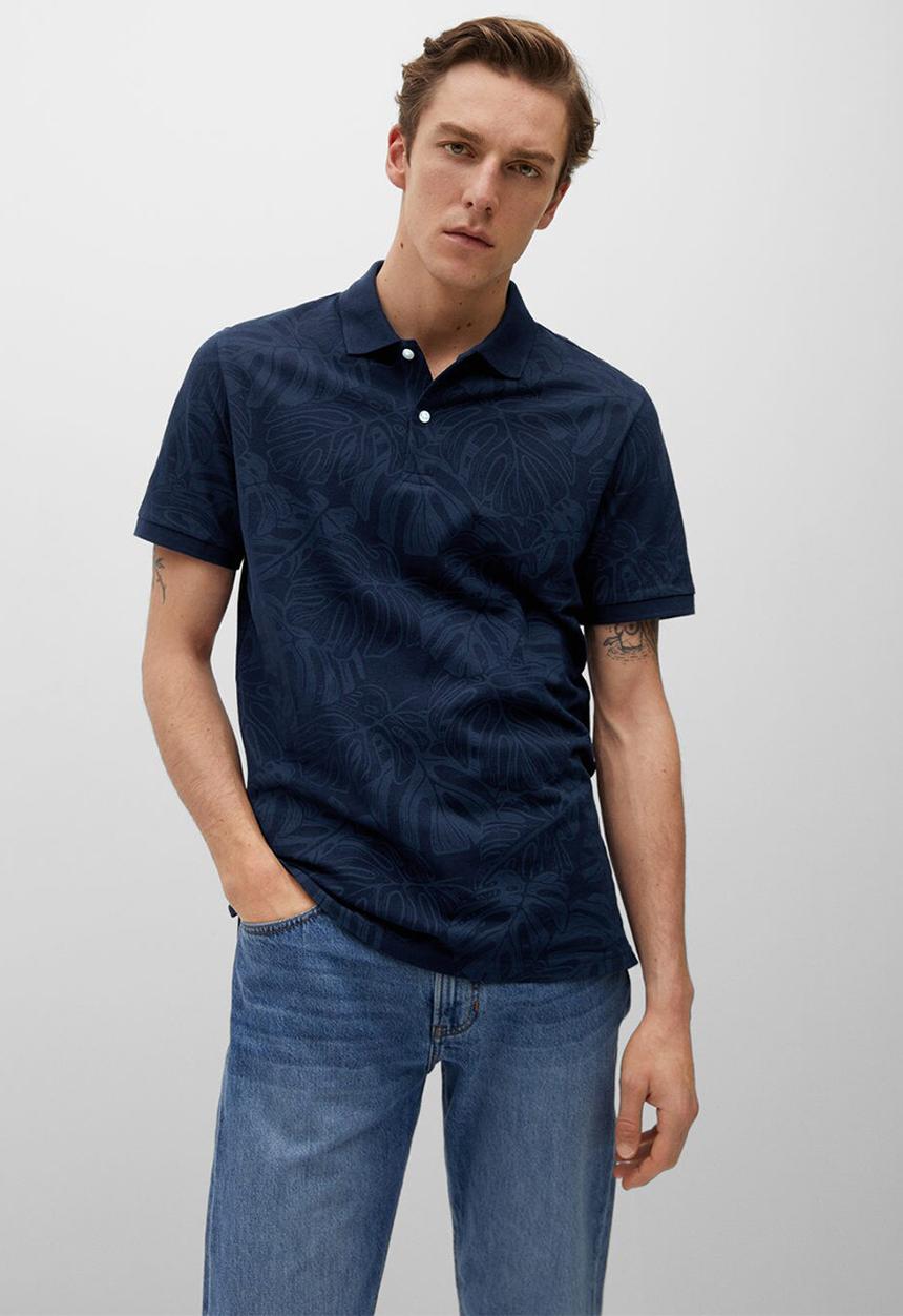 MANGO - Polo shirt beja-h - navy