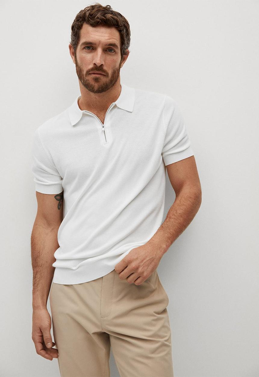 MANGO - Polo shirt aston - natural