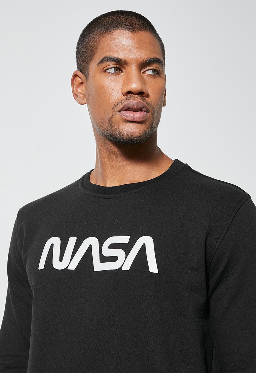 Superbalist - Brewer nasa pullover crew neck sweat - black