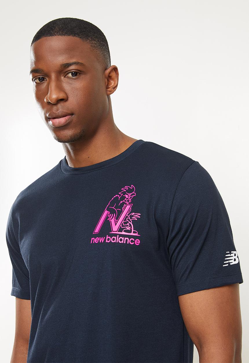 New Balance  - Tenacity heather tech ss print - eclipse multi