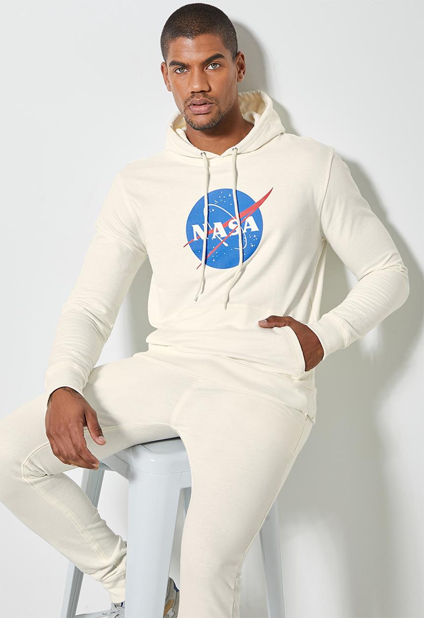 Superbalist - Nasa branded hoodie pullover sweat - ecru 
