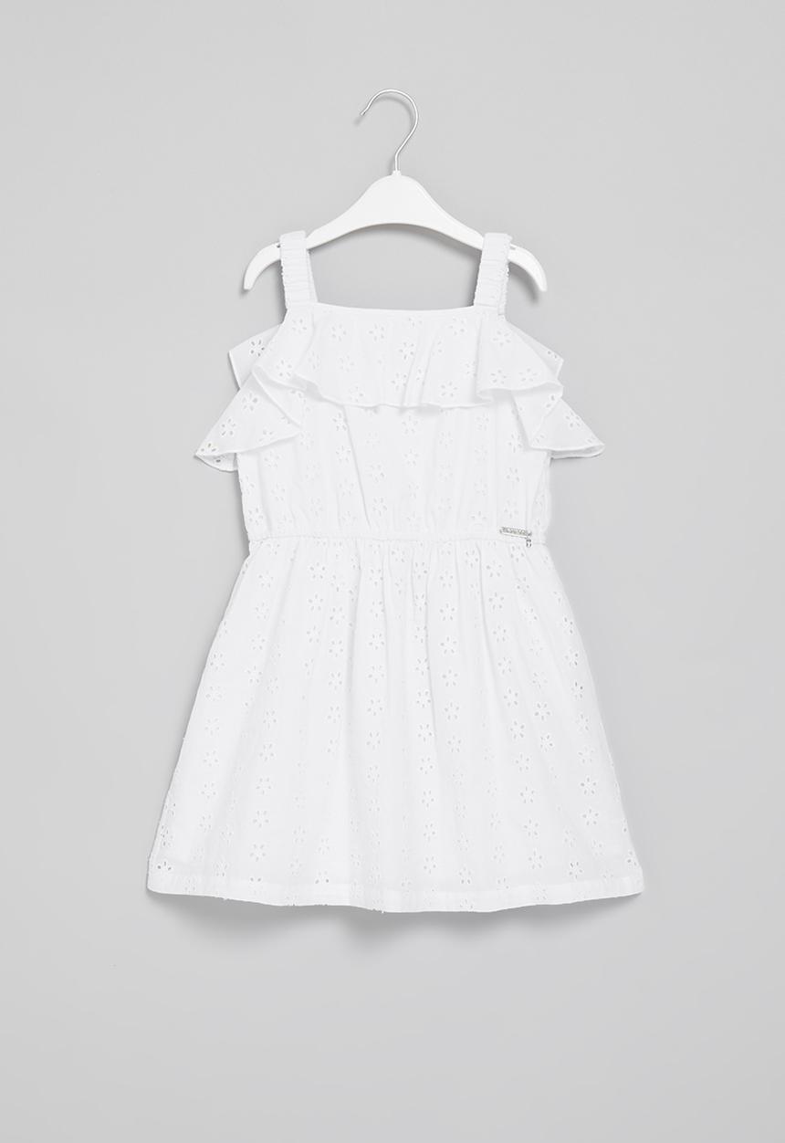 GUESS - Broiderie anglaise dress - white