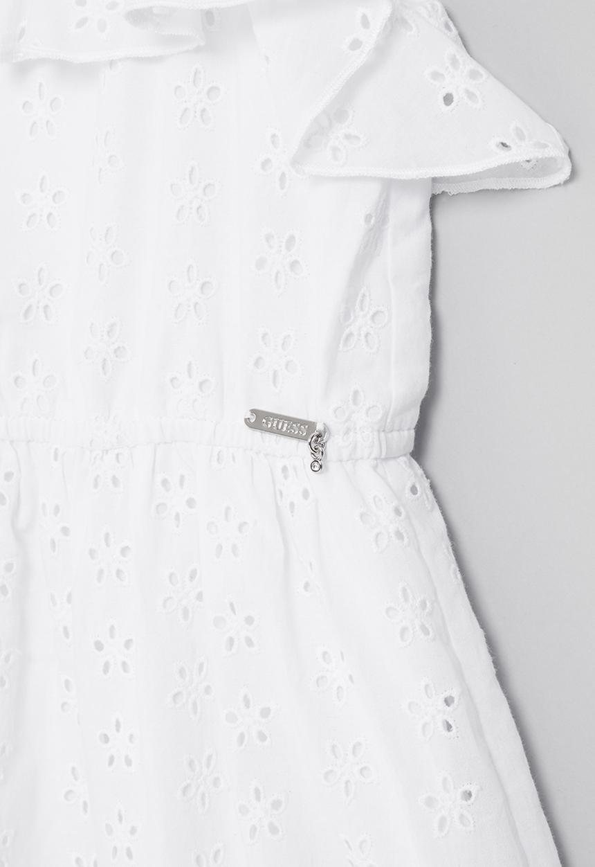 GUESS - Broiderie anglaise dress - white
