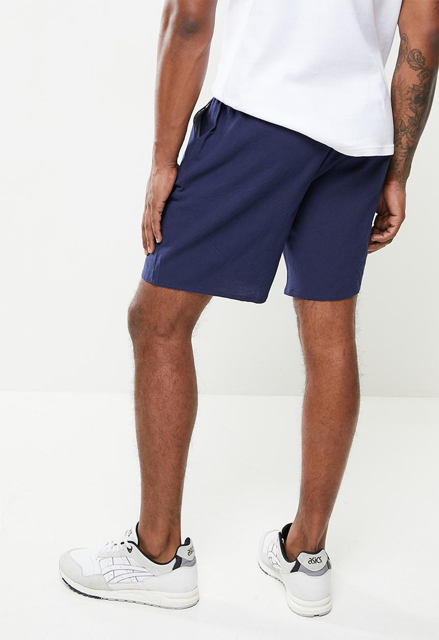 basicthread - Elastic waistband bermuda short - navy