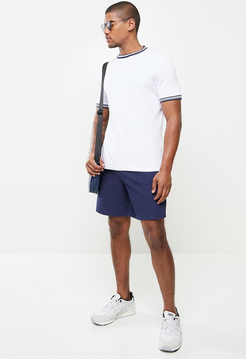 basicthread - Elastic waistband bermuda short - navy