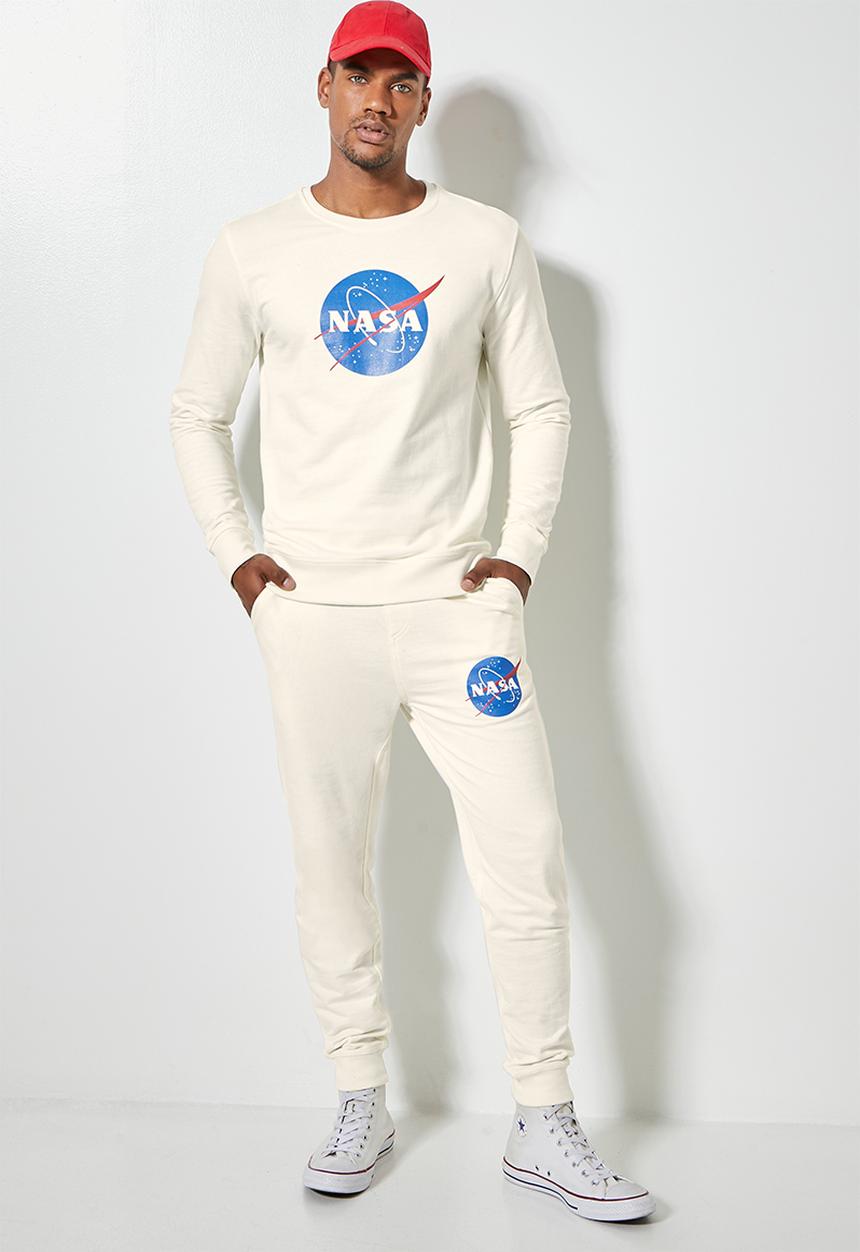 Superbalist - Madrid slim nasa burger sweatpants - ecru