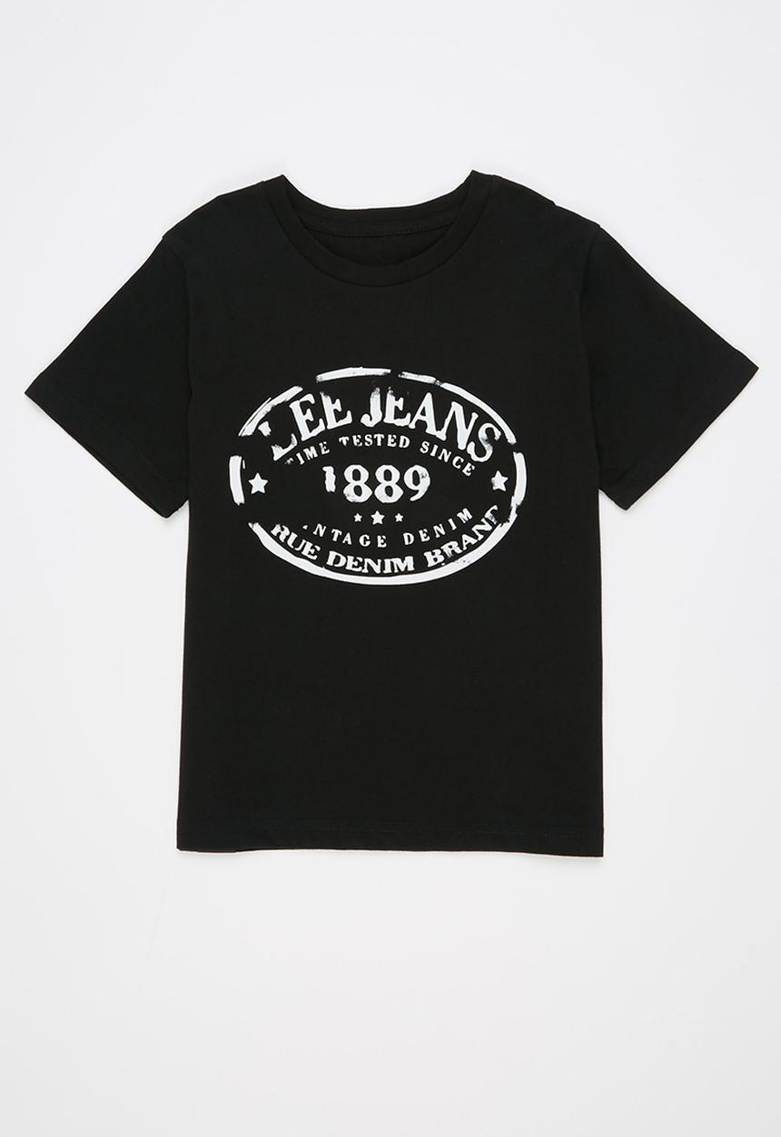 Lee  - Boys vintage stamp tee - black
