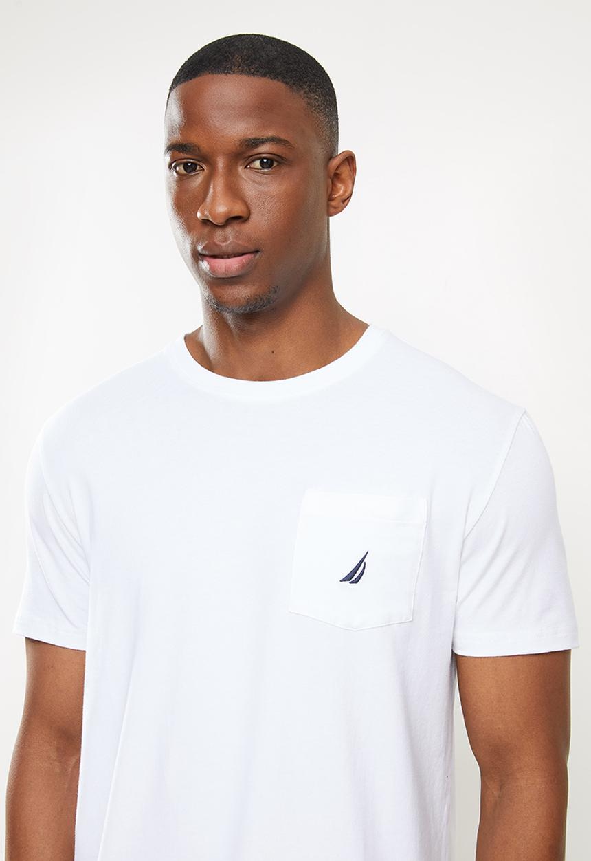 Nautica - Short sleeve pocket tee - white