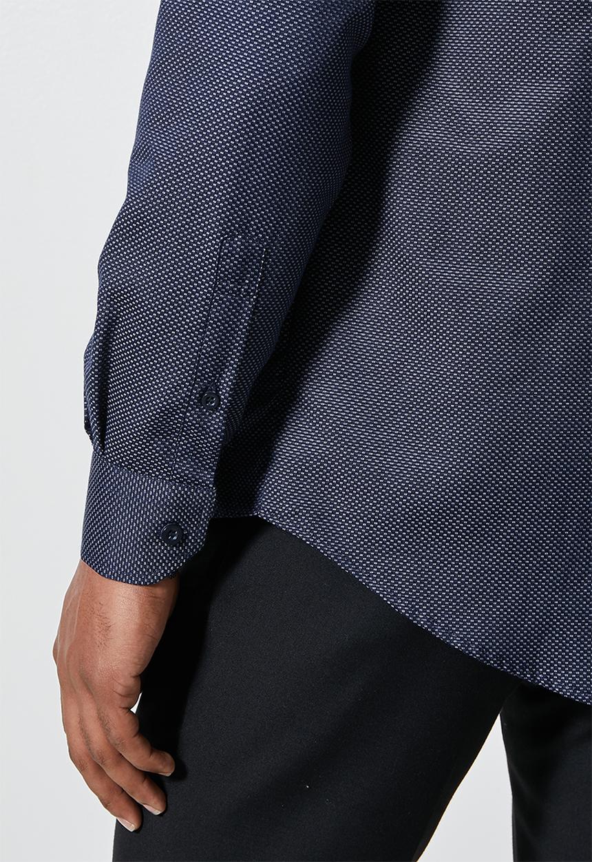 Superbalist - Jos slim pattern shirt - navy