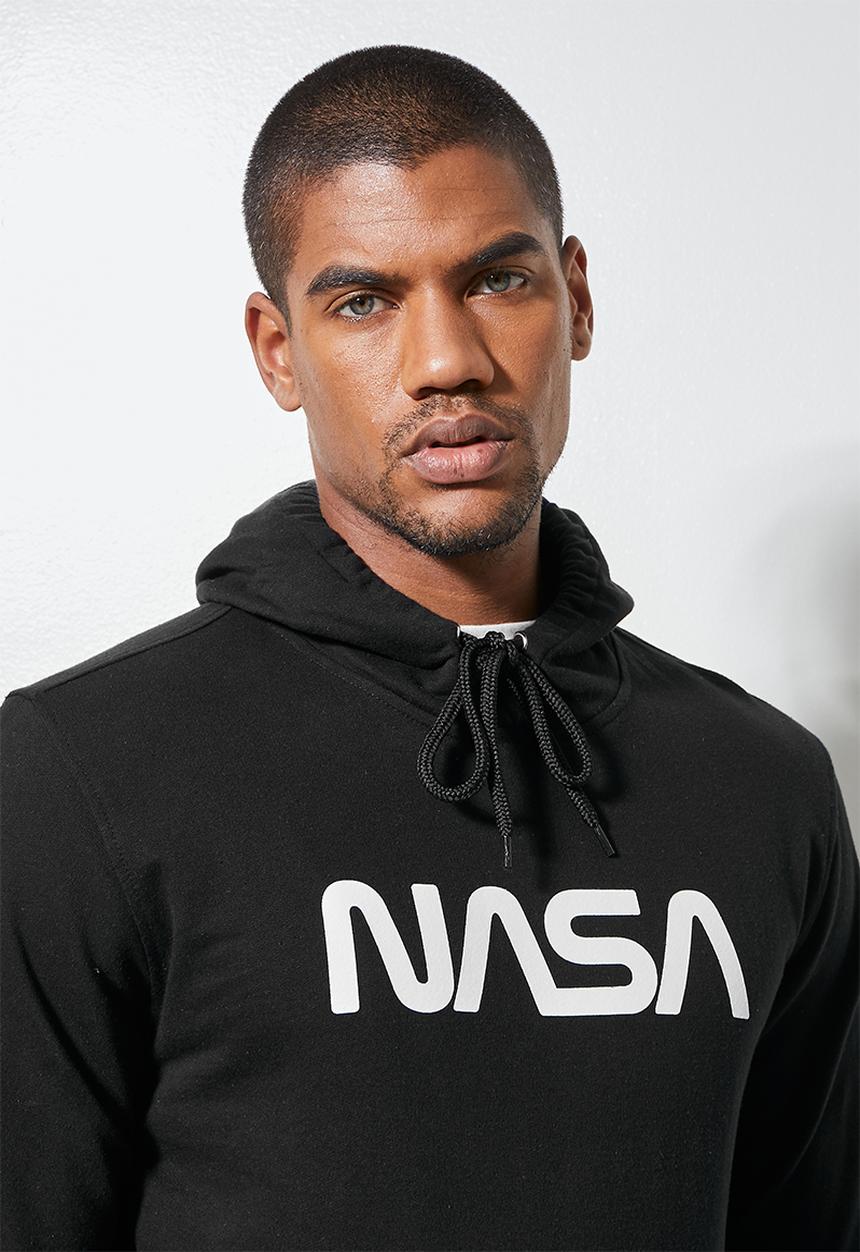 Superbalist - Maddox nasa pullover hoodie - black