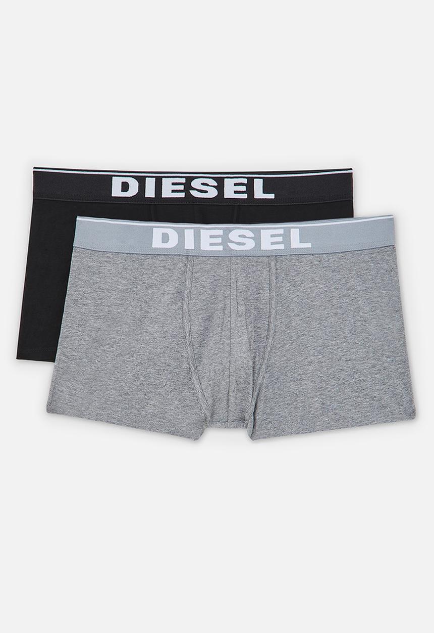 Diesel  - Umbx-damien two pack boxer briefs - black & grey 