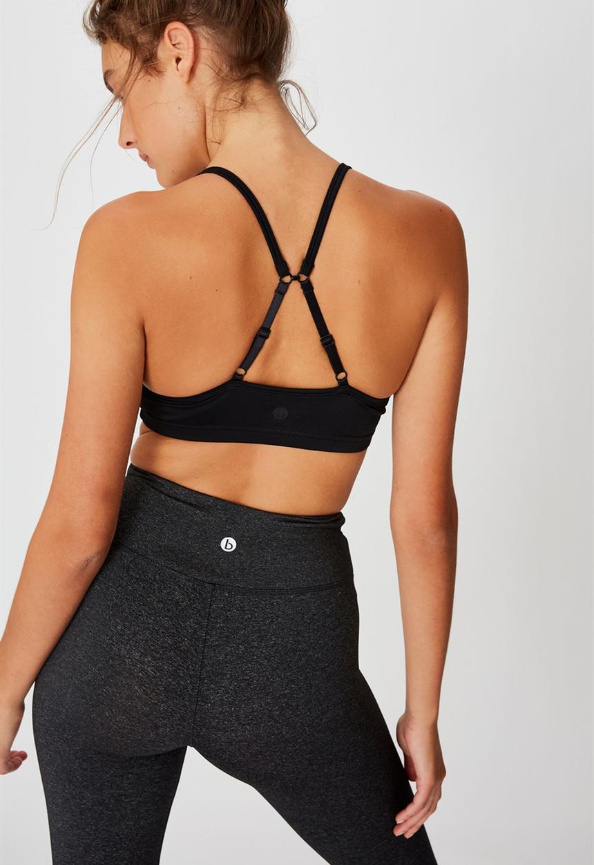 Cotton On - Workout yoga crop - black